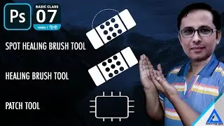 Spot healing brush tool - Healing brush tool - Patch tool - Photoshop 2020  basic Hindi