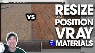 RESIZE AND POSITION VRAY MATERIALS in SketchUp