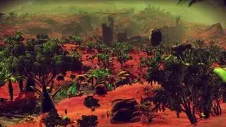 No Man's Sky surreal red planet