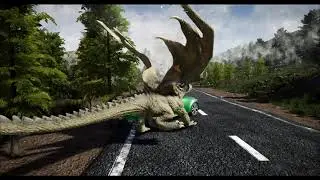 UE5 Fire breathing Flying Dragons