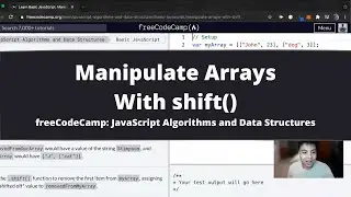 Manipulate Arrays With shift (Basic JavaScript) freeCodeCamp tutorial