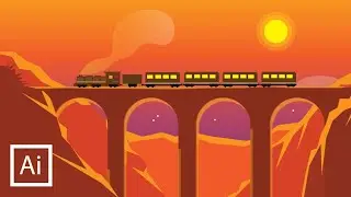 #artwork in illustrator tutorial. adobe #illustrator tutorial.Train. #speedart