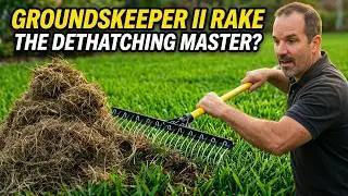 Groundskeeper II Fiberglass Rake 21 inch Excellent Rake for Dethatching