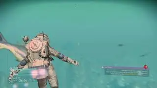 No Man's Sky - Swimming with 3 sharks hunting!