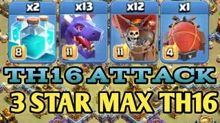 TH16 DRAGON CLONE ATTACK STRATEGY,BEST TH16 ATTACK STRATEGY IN CLASH OF CLANS -  coc gal