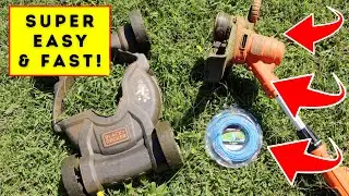 How To  Replace the Trimmer Line  on a Black  and Decker 3 in 1 Mower 🌺 
