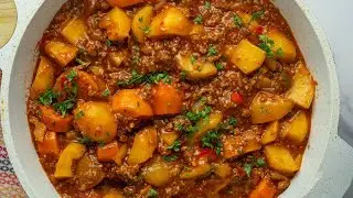 Everyone will love this! - Ground beef potatoes, carrots
