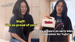 IVE YUJIN having a wholesome moments with StarShip staffs