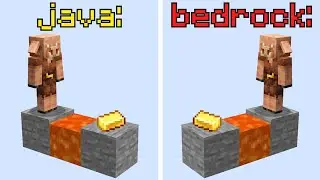 java vs bedrock: piglin gold test