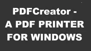 PDFCreator -  A PDF printer for Windows