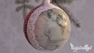 Step-by-step decoupage - a giant bauble + mistakes in technique