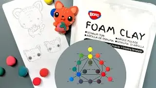 Tiger clay sculpt + Make a clay color wheel + review: BOHS' Amazing Air Dry Clay
