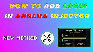 How To Add Login Function In Injector | Add User Login In Andlua Injector | 