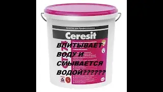CERESIT CT 174. Кто-то сказал что впитывает воду и смывается от воды. Проверяем, так ли это?