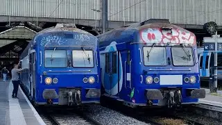 (FHD) Les VB2N de la Ligne J en Gare de Vernouillet Verneuil et La Garenne Colombes