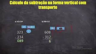 Calculo de #subtracção na forma vertical, aula de matemática cálculo de #menos