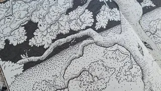 Ink drawing, traditional drawing. Tree 🌳
