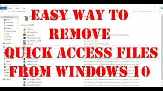 How to remove Quick Access files !! RK IT INFO !! easy way to remove Quick Access files