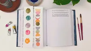Painting fun moon cycle bookmarks with watercolor!