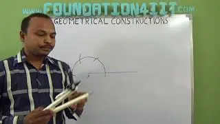 How to construct angle of 45 degree using Compass