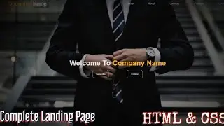 Create Landing Page With HTML & CSS For beginners
