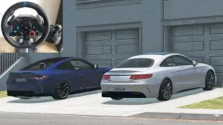 Mercedes S63 AMG | Realistic Driving | Logitech g29 | BeamNG Drive