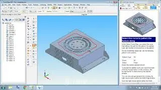 Tut 2 Pattern Feature | SolidEdge V20 | machine design tutorial | CAD | Mechanical Engineering