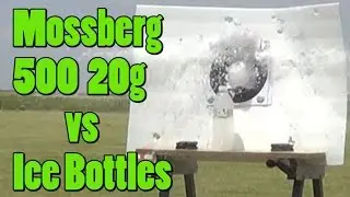 Mossberg 500 20g VS Frozen Water Bottle with Slow Motion