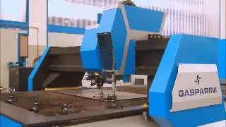 Gasparini spark heavy plasma cutting machine with drilling head