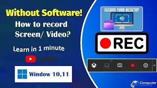 How to record Screen Video with Audio for Youtube without software | Learn in 1 minute
