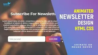 Animated Newsletter Form with HTML and CSS