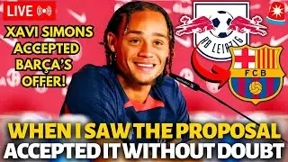 🚨URGENT! XAVI SIMONS ACCEPTED THE OFFER FROM BARCELONA! FINALLY! CAN CELEBRATE! BARCELONA NEWS TODAY