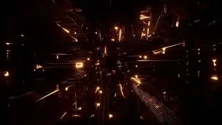 Golden Wireframe Animation 4K Screensaver