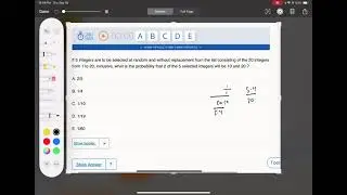 ­If 5 integers are to be selected at random and without replacement from the list consisting of...
