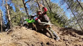 Открыл сезон на Kawasaki KX250F на карьерах