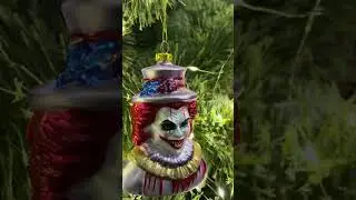 Our Horror Clown Head Glass Ornament #halloween  #spookydecor #halloween2024 #halloweendecor