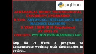 PYTHON PROGRAMMING LAB Exp 7