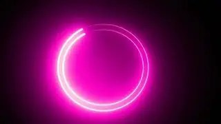 Neon Circle Animation Neon Color Changing Lights Neon Effect Black Screen Green Screen