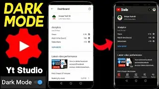 How to enable dark mode on Yt studio app||Yt studio app dark mode kaise kare||Yt dark theme