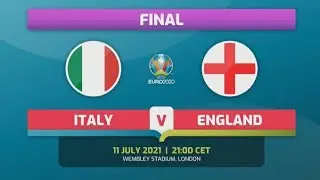 FINAL MATCH SCHEDULE UEFA EURO 2020 /2021 FINAL ITALYvs ENGLAND