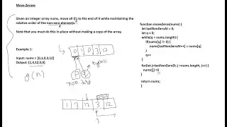 Interview Questions | Move Zeros | JavaScript | NodeJS | leetcode | Array problem