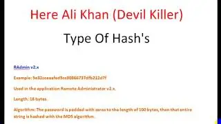 25 Type Of Hashs