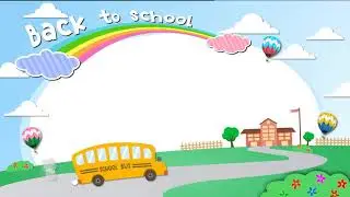Back To School - Border Background Loop Seamless - Free to Use - No Copyright