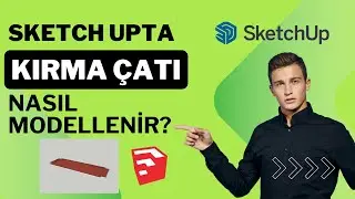 Sketch  up' ta Kırma Çatı Nasıl Çizilir? How to make a hip roof in Sketch Up?   #sketchup