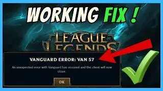 Vanguard Error VAN 57 League of Legends