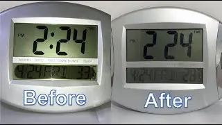 How to remove Black Spot Digital Clock LCD using Aluminum Foil