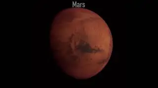 🔵It's the opposite🟠 This is because of the martian dust particles in the atmosphere.