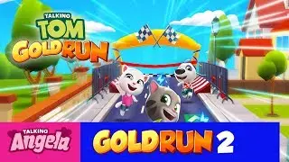 My Talking Angela Gold Run Play In Halloween for Children Full Episode #2