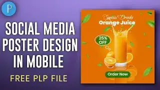 Social Media Poster Design In Mobile | Mobile Graphics Design Bangla Tutorial |  Graphics Golve