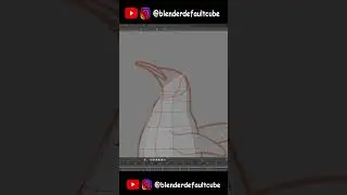 Low Poly Penguin modeling #shortvideo #shorts #short